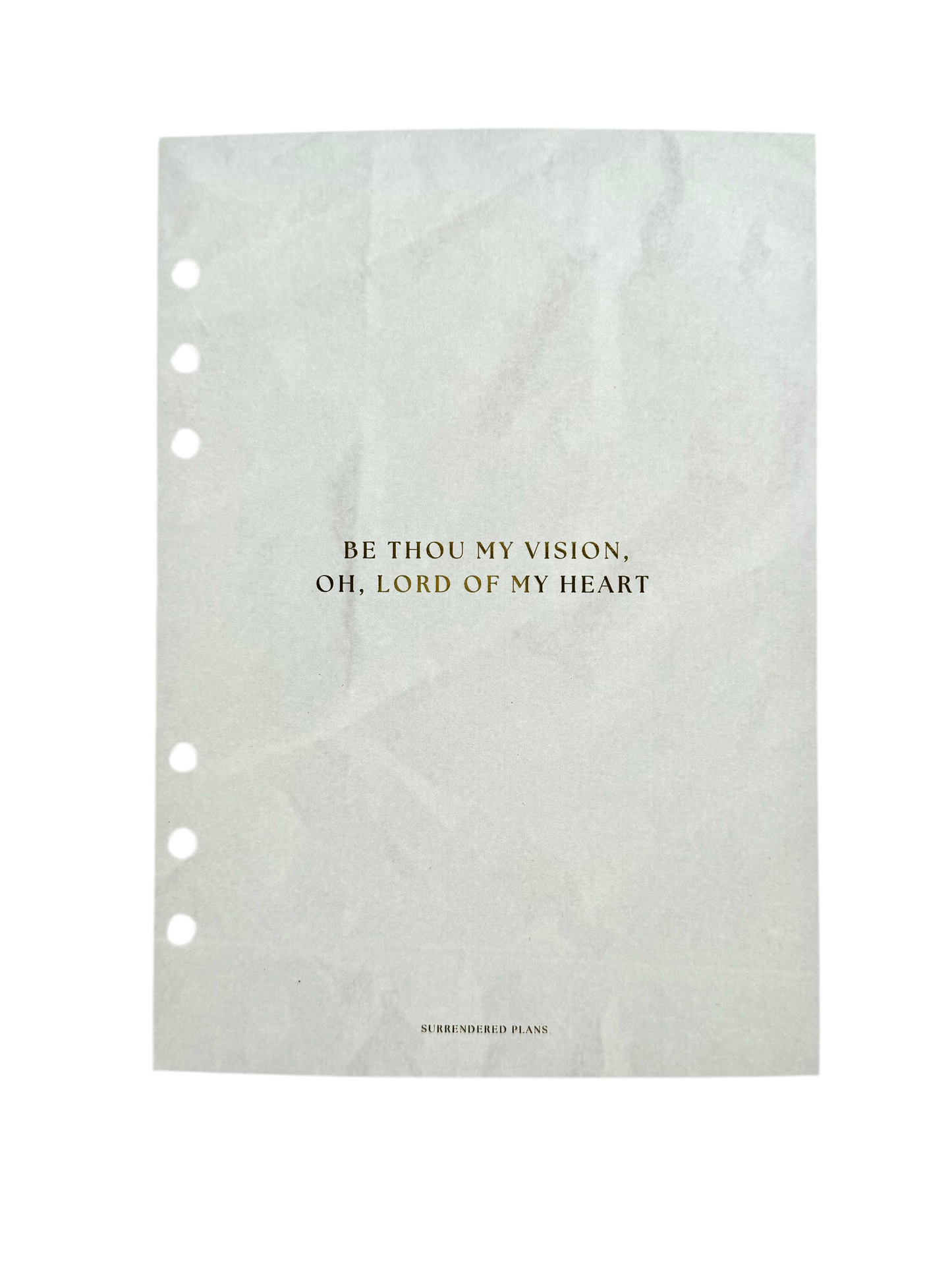 Be Thou My Vision Dashboard
