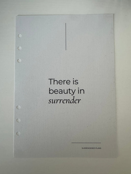 Beauty in Surrender Dashboard